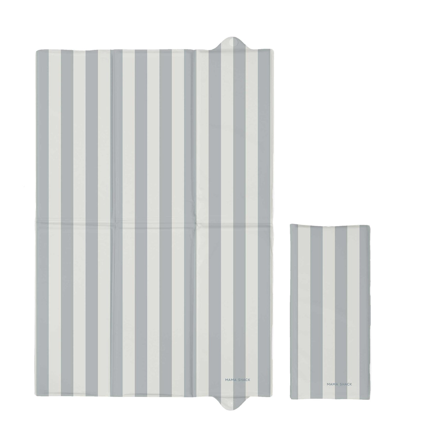 Foldable Travel Changing Mat - Candy Stripe Greige