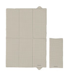 Foldable Travel Changing Mat - Greige Gingham