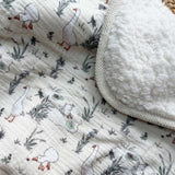 Muslin Sherpa Fleece Baby Blanket - Goose & the Ladybird