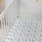 Organic Cotton Muslin Fitted Cot Bed Sheet 140 x 70cm - Goose & the Ladybird