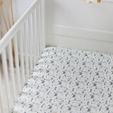 Organic Cotton Muslin Fitted Cot Bed Sheet 140 x 70cm - Goose & the Ladybird