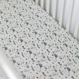 Organic Cotton Muslin Fitted Cot Bed Sheet 140 x 70cm - Goose & the Ladybird