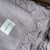 Vintage Knitted Blanket - Lavender