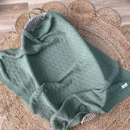Knitted Deco Blanket - Sage