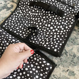 Travel Changing Bag Clutch - Black Spotty