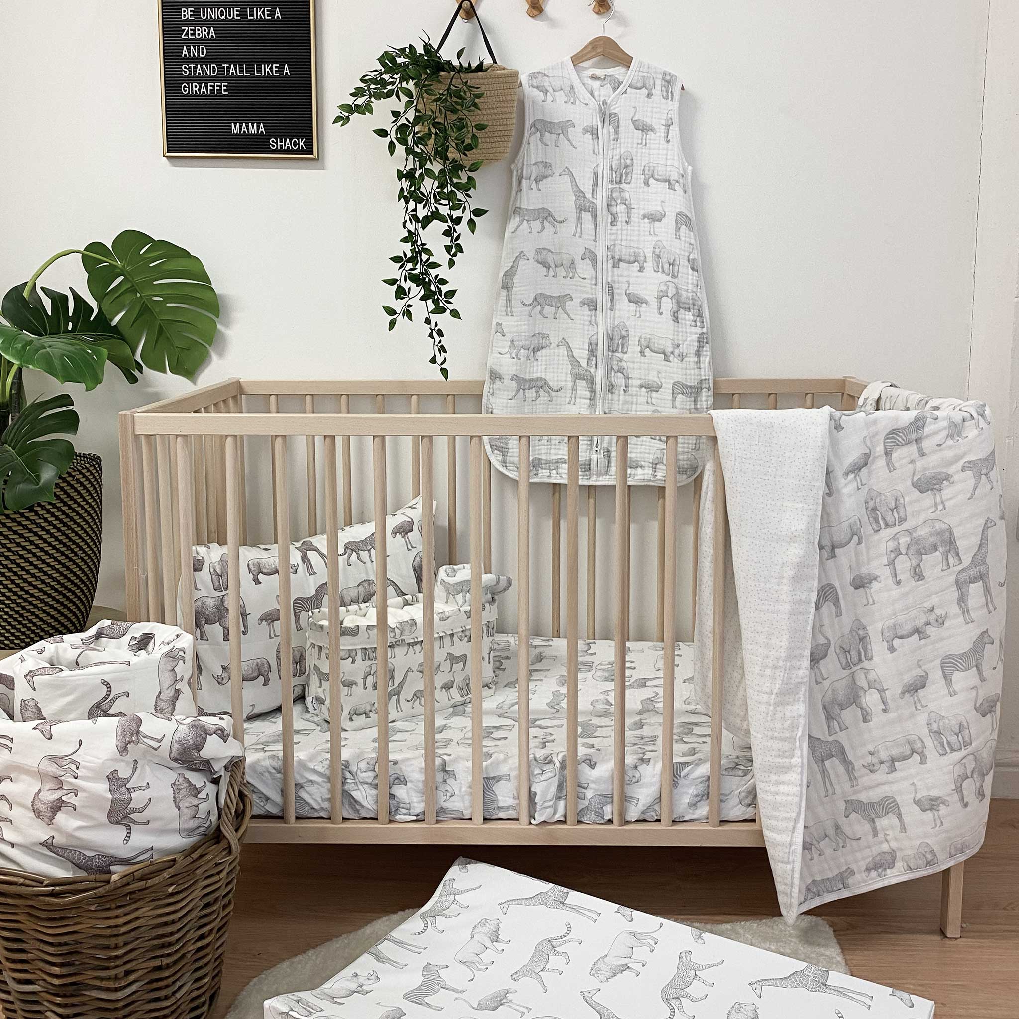 Plain grey cot bedding best sale