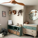 Anti Roll Wedge Changing Mat - Linear Leaf - Sage Green