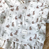 Frill Muslin Blanket - Bunnies