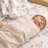 Muslin Swaddle Blanket - Vintage Bear