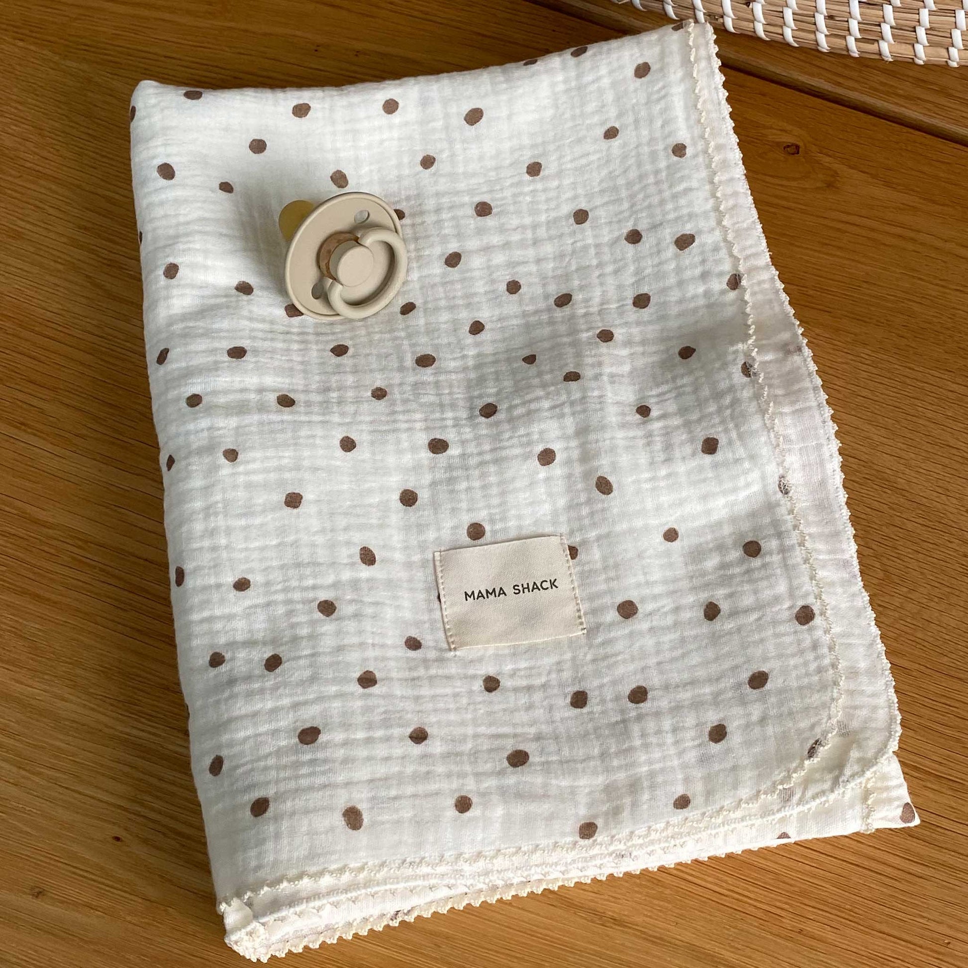 Muslin Swaddle Set - Vintage Dots and Oat