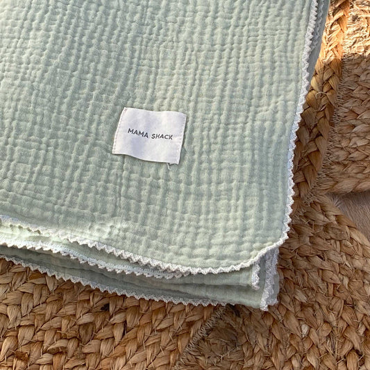 Muslin Swaddle Blanket - Vintage Sage