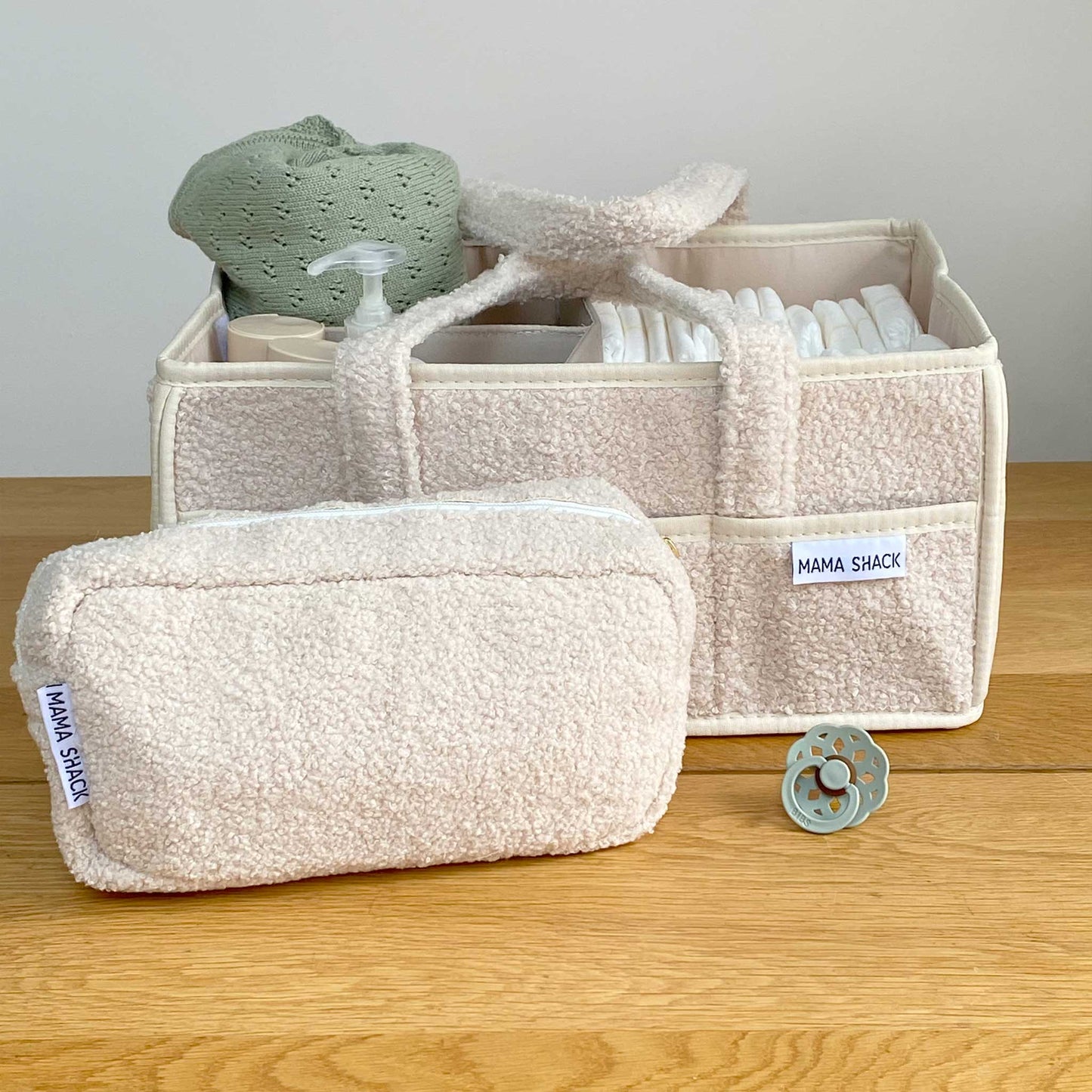 Teddy Fleece Changing Bag- Large - Ivory