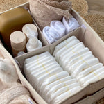 Nappy Caddy with pockets - Teddy Fleece - Ivory