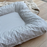 Nest Changing Mat - Greige Gingham