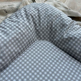 Nest Changing Mat - Greige Gingham