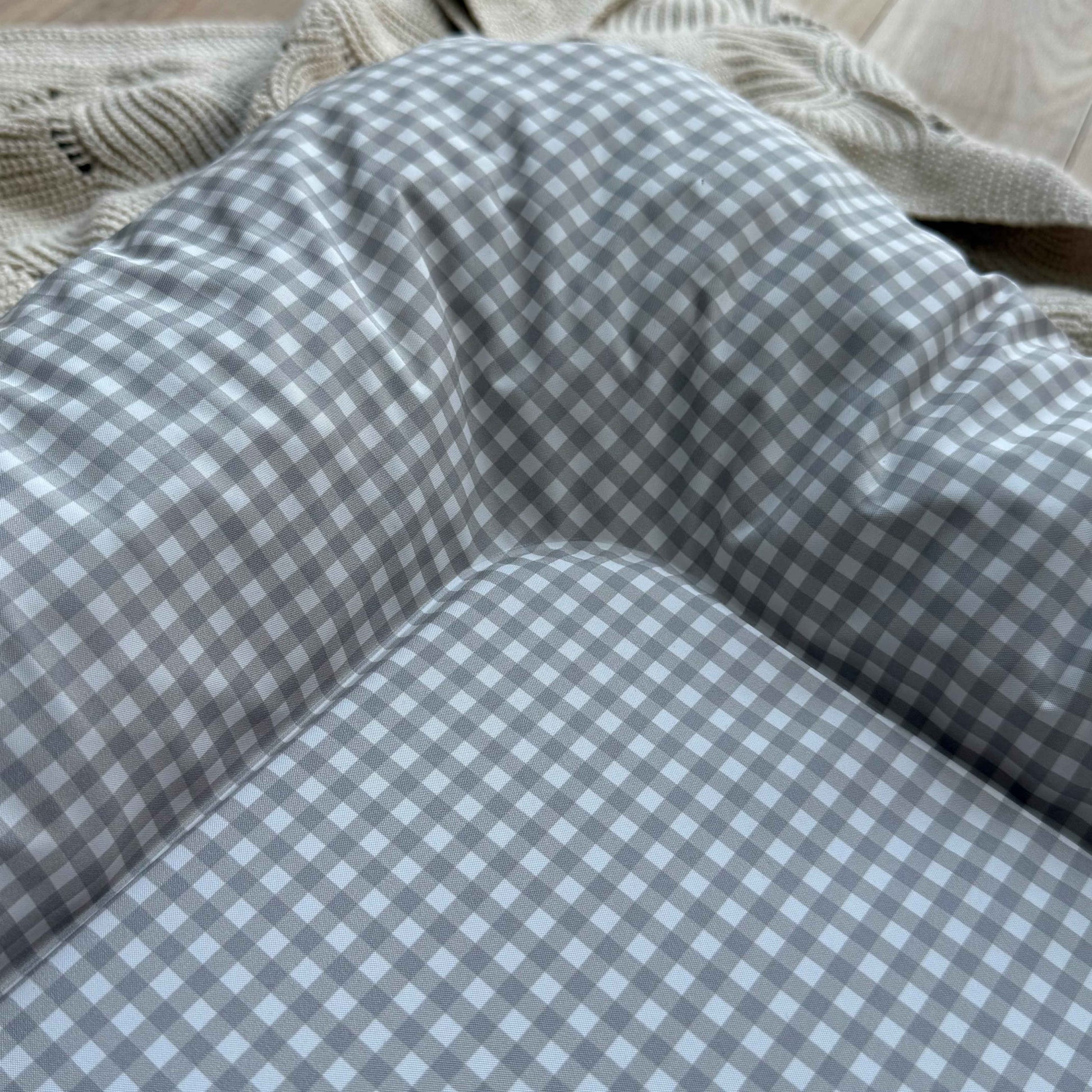 Nest Changing Mat - Greige Gingham