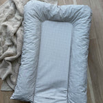 Nest Changing Mat - Greige Gingham