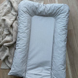Nest Changing Mat - Greige Gingham