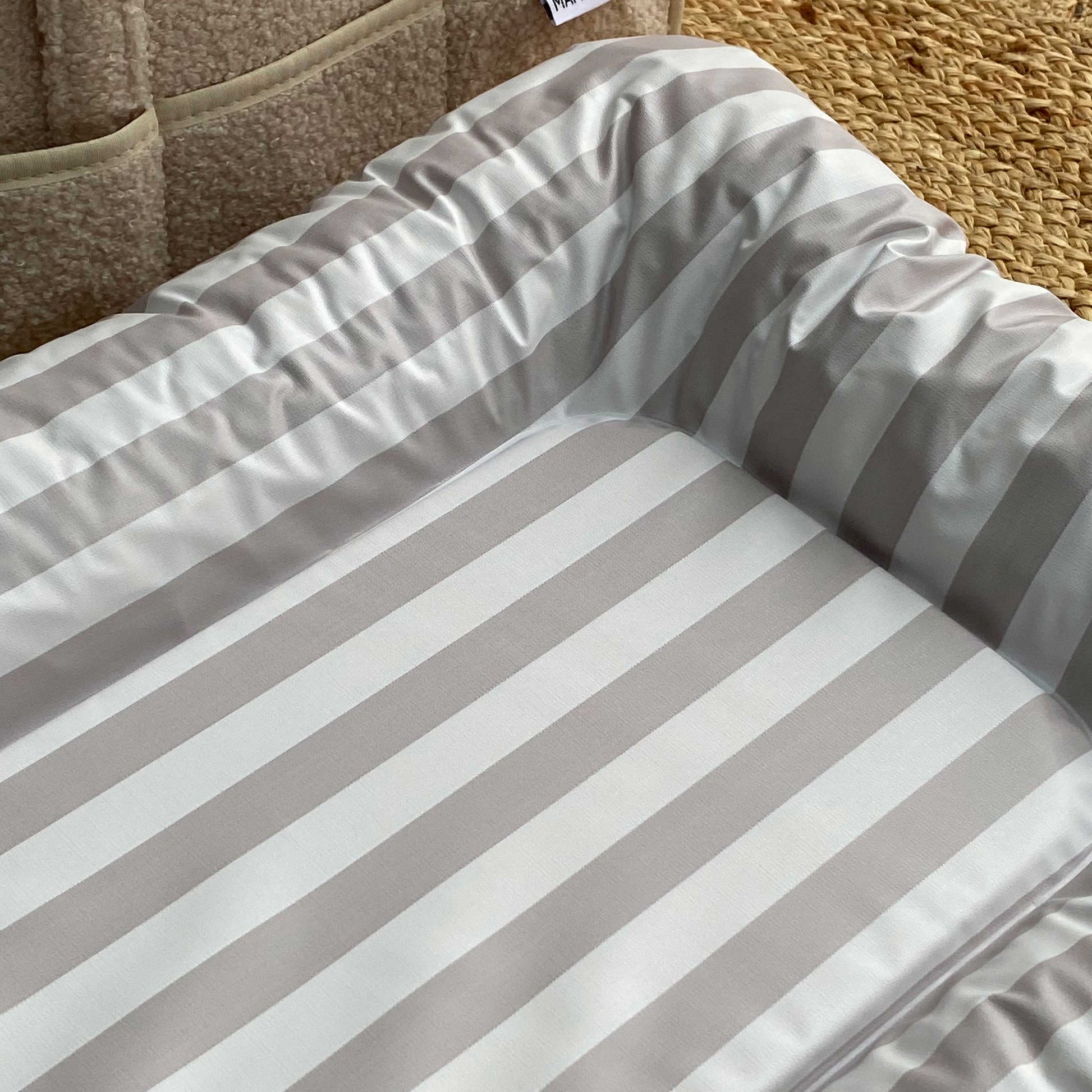 Nest Changing Mat - Candy Stripe Greige MAMA SHACK