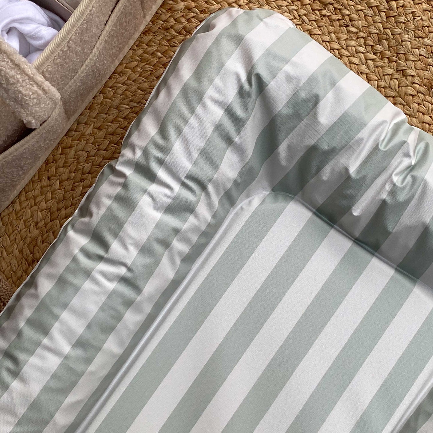 Nest Changing Mat - Candy Stripe Sage - mama shack