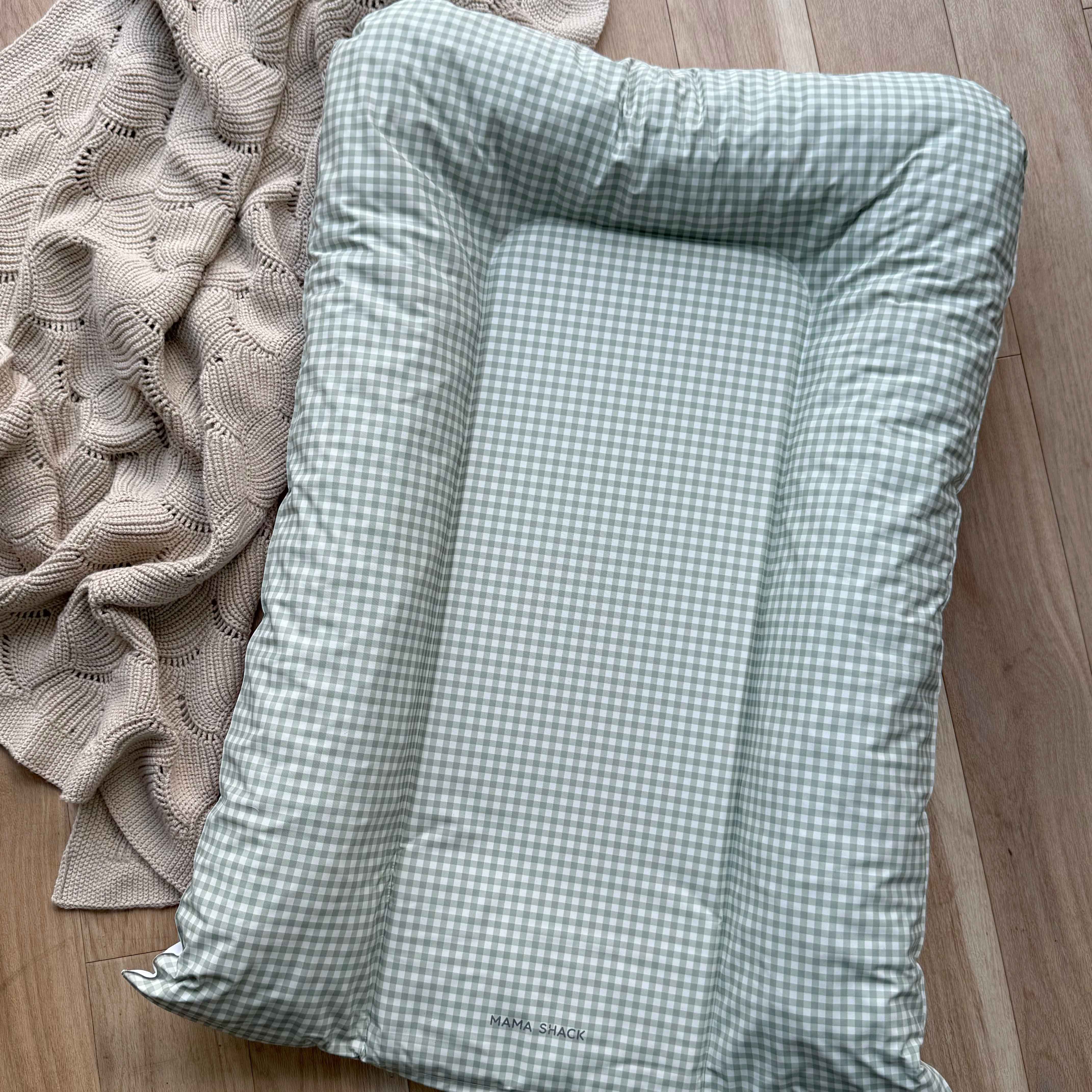Nest Changing Mat - Sage Green Gingham