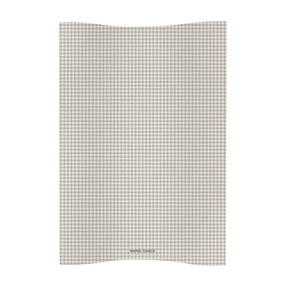 Anti Roll Changing Mat - Greige Gingham
