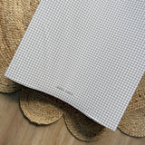 Anti Roll Wedge Changing Mat - Greige Gingham