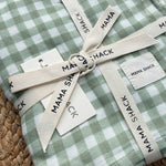 Muslin Swaddle Blanket - Sage Gingham