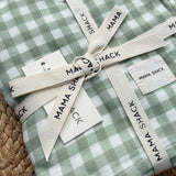 Muslin Swaddle Blanket - Sage Gingham