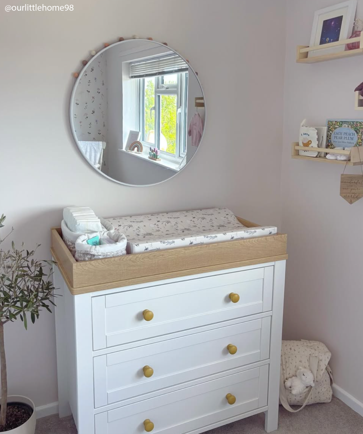 goose changing mat by mama shack in a neutral nursery