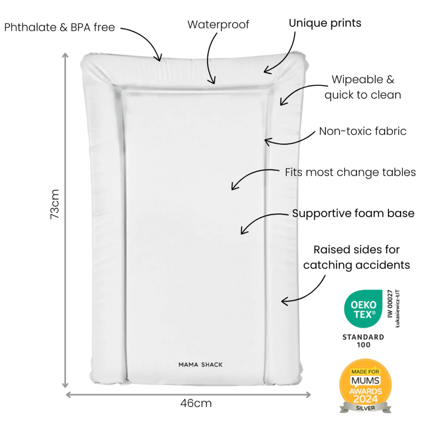 CHANGING MAT FOR BABY DETALS AND FEATURES