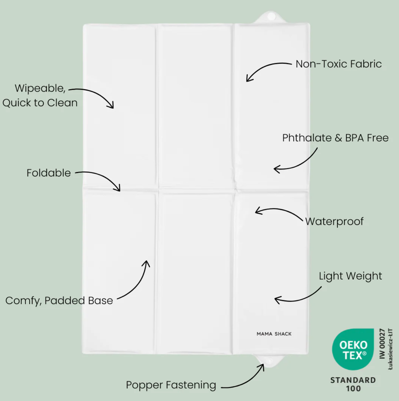 Foldable Travel Changing Mat - Vintage Bear