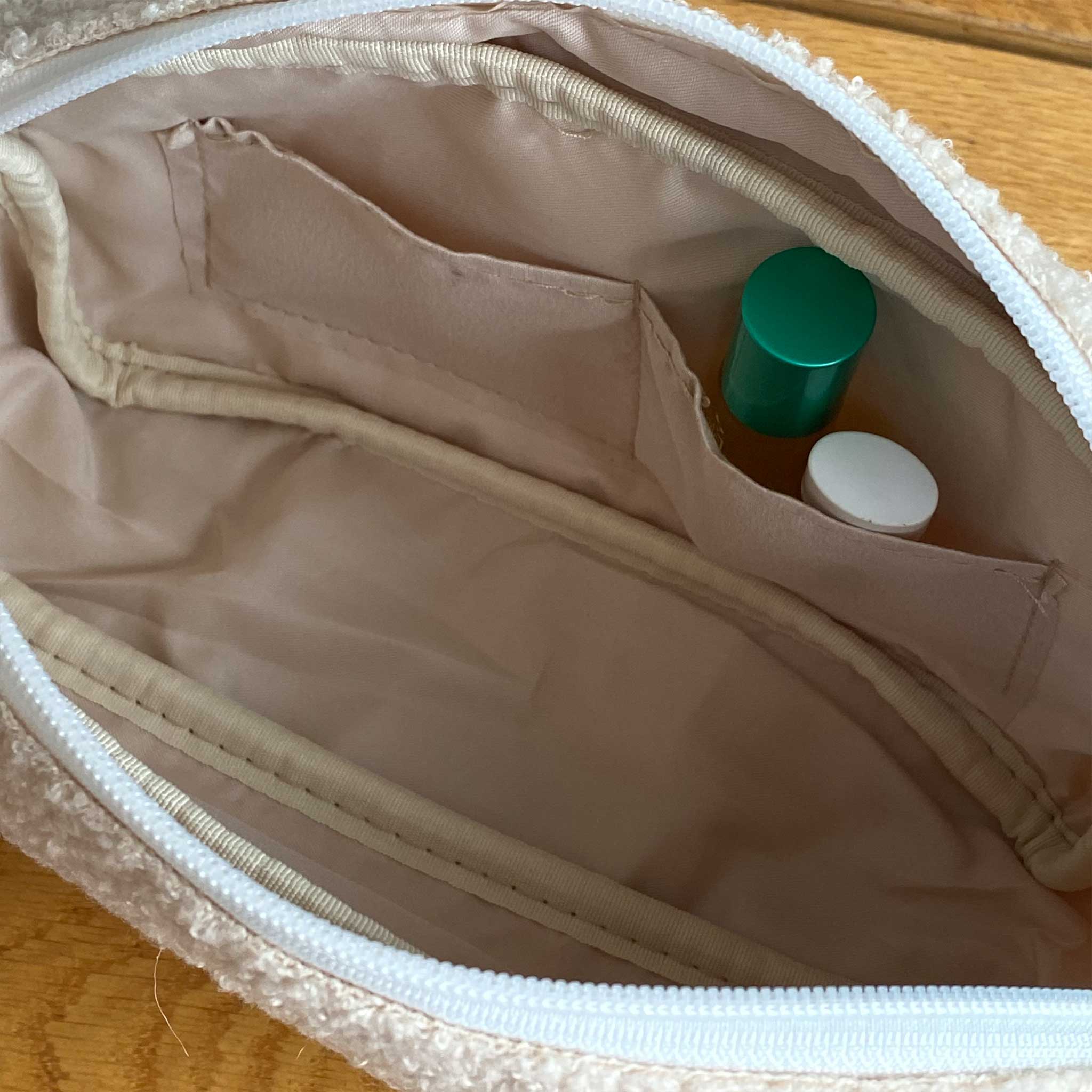 Teddy Fleece Changing Bag- Large - Ivory