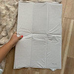 Foldable Travel Changing Mat - Greige Gingham