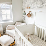 Cotton Muslin Fitted Cot Bed Sheet 140 x 70cm - Vintage Floral