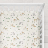 Cotton Muslin Fitted Cot Bed Sheet 140 x 70cm - Sweet Safari