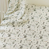 Cotton Muslin Fitted Cot Bed Sheet 140 x 70cm - Goose & the Ladybird