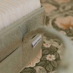 Nappy Caddy with pockets - Teddy Fleece - Sage