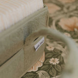 Nappy Caddy with pockets - Teddy Fleece - Sage