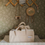 Nappy Caddy with pockets - Teddy Fleece - Ivory