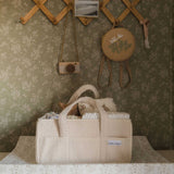 Nappy Caddy with pockets - Teddy Fleece - Ivory