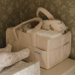 Nappy Caddy with pockets - Teddy Fleece - Ivory