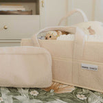 Teddy Fleece Changing Bag- Large - Ivory