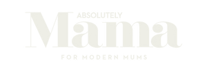 Logo for 'Absolutely Mama' with a tagline 'For Modern Mums' on a white background