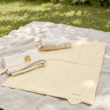 Foldable Travel Changing Mat - Butter Yellow Gingham