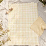 Foldable Travel Changing Mat - Butter Yellow Gingham