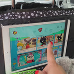 Kids Car Back Seat Organiser - Black Spotty