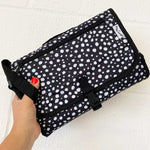 Travel Changing Bag Clutch - Black Spotty