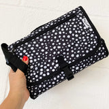 Travel Changing Bag Clutch - Black Spotty