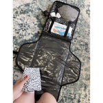 Travel Changing Bag Clutch - Black Spotty